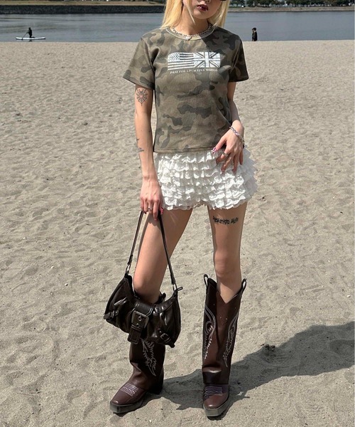 「sedacle girl」 半袖カットソー SMALL ベージュ レディース_画像5