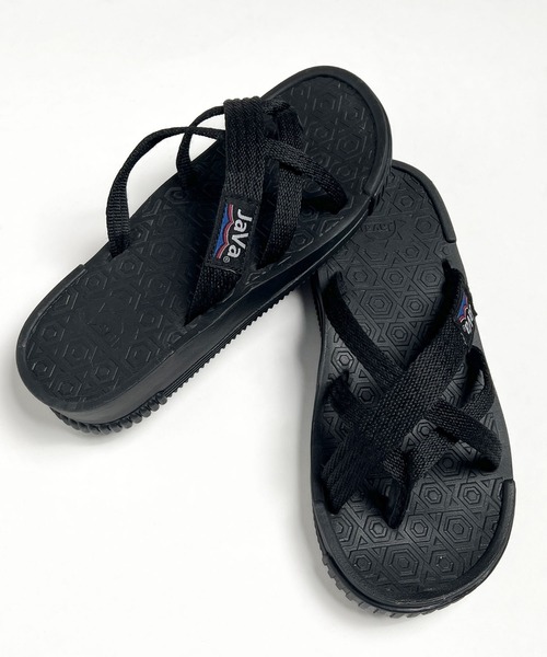 「Java」 フラットサンダル 24.0cm ブラック レディース_画像8