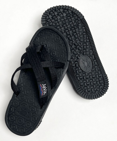 「Java」 フラットサンダル 24.0cm ブラック レディース_画像9