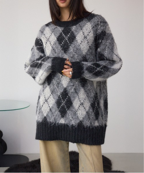AZUL BY MOUSSY（アズールバイマウジー） ニット セーター アーガイル