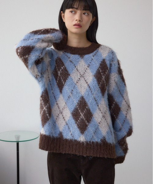 AZUL BY MOUSSY（アズールバイマウジー） ニット セーター アーガイル