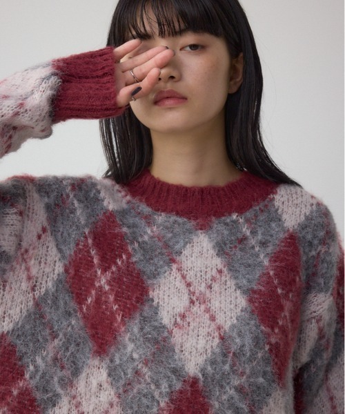 AZUL BY MOUSSY（アズールバイマウジー） ニット セーター アーガイル