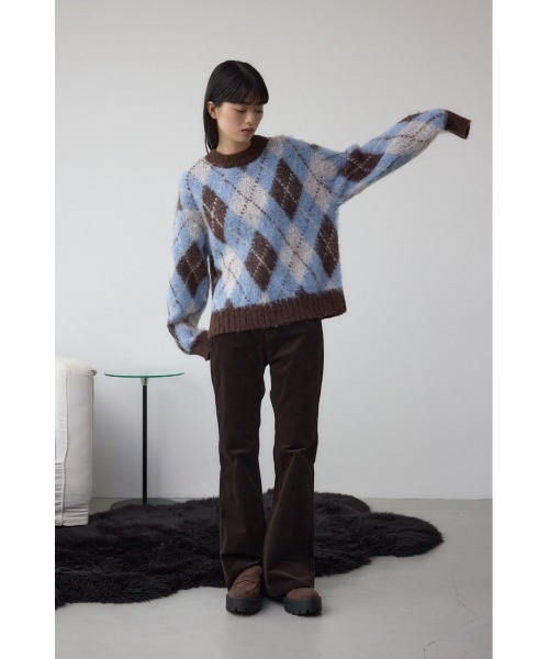 AZUL BY MOUSSY（アズールバイマウジー） ニット セーター アーガイル