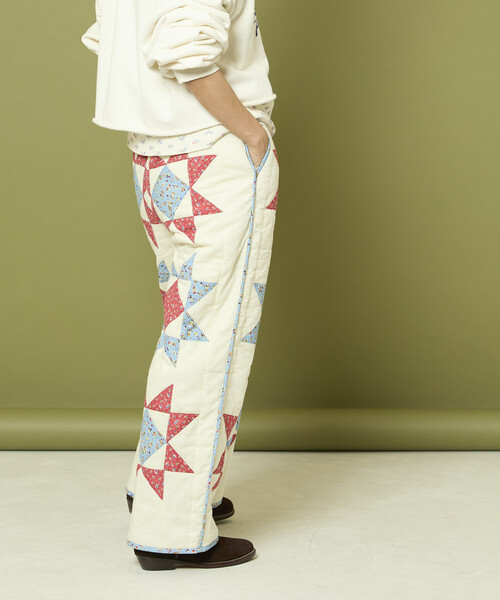 Freada（フリーダ） パンツ インド 星柄 キルティングパンツ