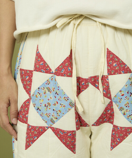 Freada（フリーダ） パンツ インド 星柄 キルティングパンツ