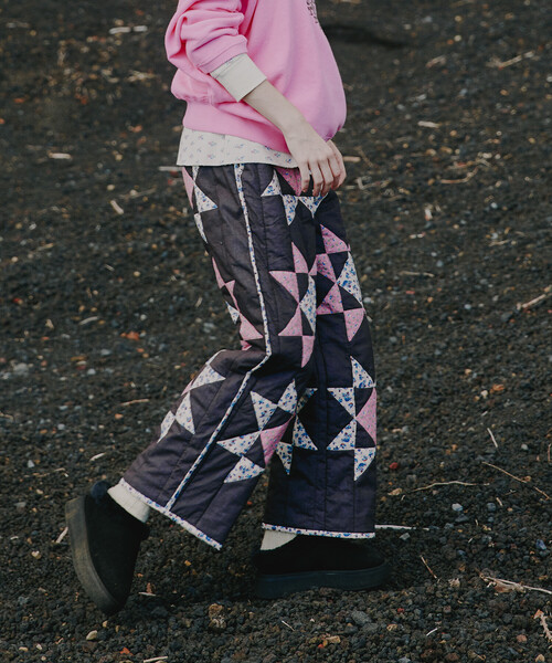 Freada（フリーダ） パンツ インド 星柄 キルティングパンツ