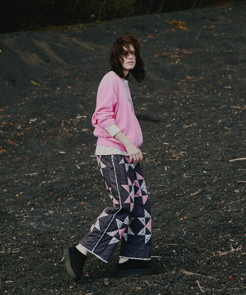 Freada（フリーダ） パンツ インド 星柄 キルティングパンツ