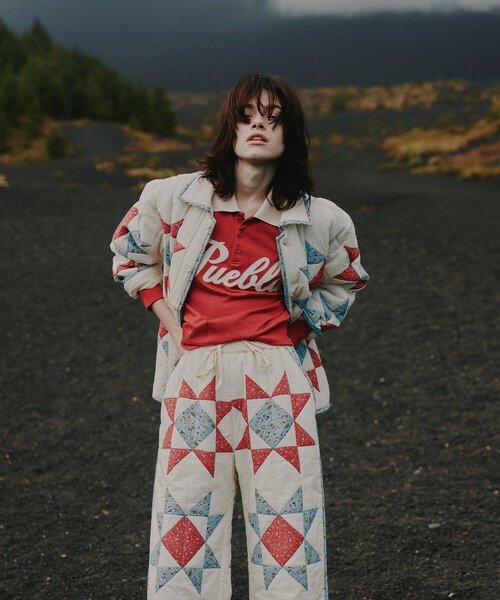 Freada（フリーダ） パンツ インド 星柄 キルティングパンツ