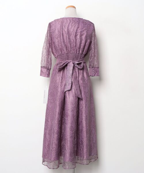 「PREFERIR」 長袖ワンピース MEDIUM ボルドー レディース_画像2