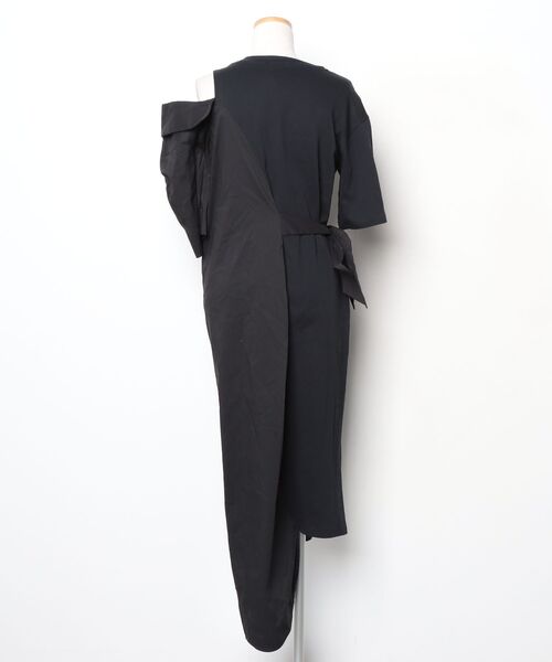 「SEMI COUTURE」 半袖ワンピース 40 ブラック レディース_画像2