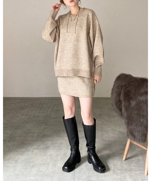 She's Closet ニット セーター クルーネックボリュームスリーブ長袖