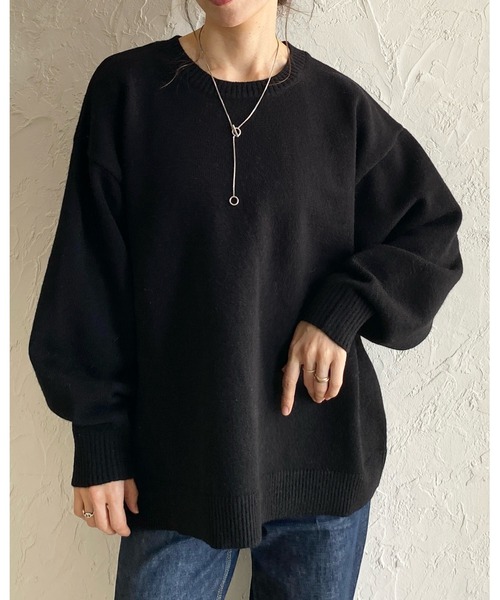 She's Closet ニット セーター クルーネックボリュームスリーブ長袖