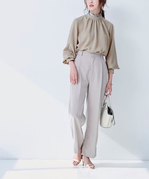 「ur's」 長袖ブラウス M グリーン レディース_画像5