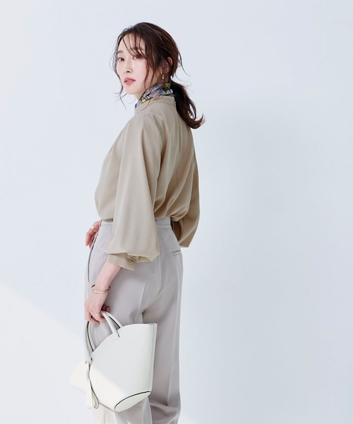 「ur's」 長袖ブラウス M グリーン レディース_画像9