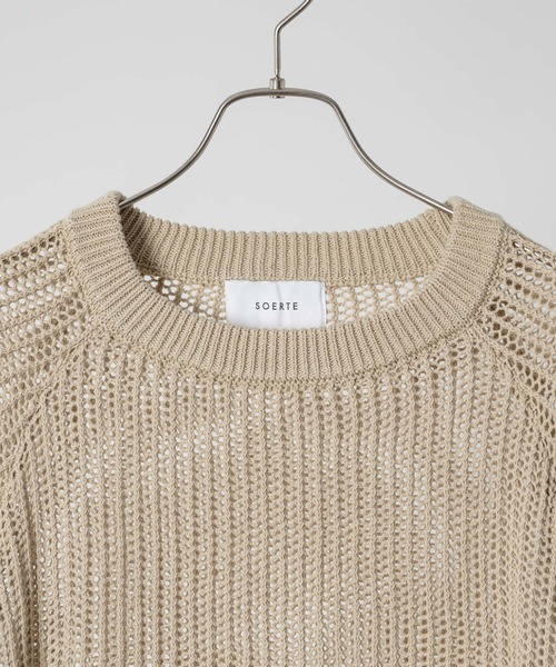 「soerte」 長袖ニット 3 アイボリー メンズ_画像6