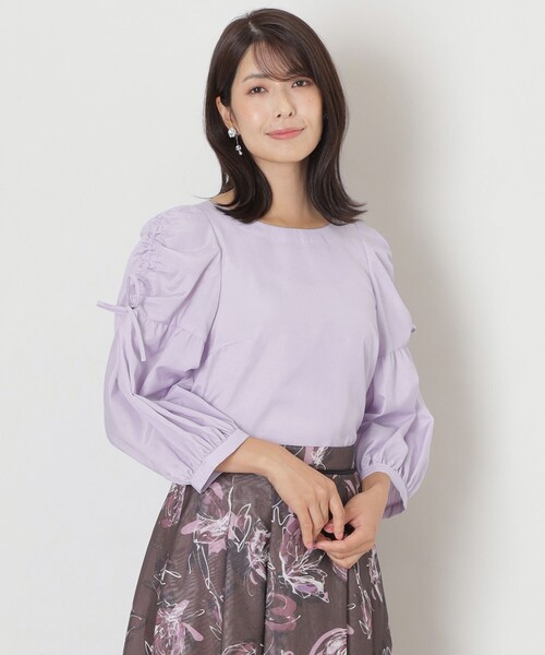 TO BE CHIC（トゥー ビー シック） 7分袖ブラウス 42 パープル系その他 