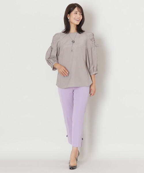 TO BE CHIC（トゥー ビー シック） 7分袖ブラウス 42 パープル系その他 