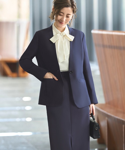 RUIRUE BOUTIQUE（ルイルエブティック） スカートスーツ 4L ネイビー