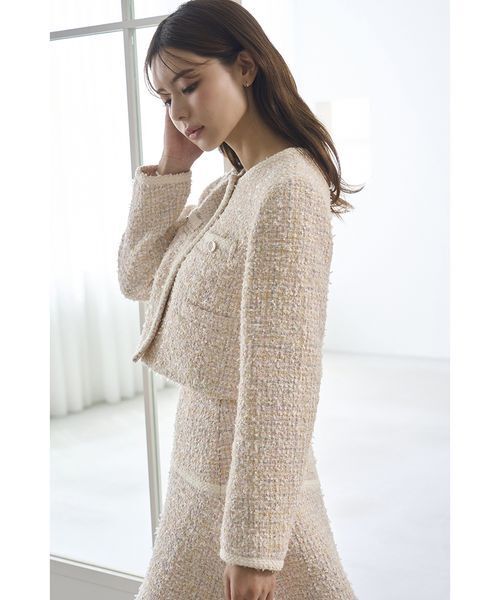 SNIDEL（スナイデル） ジャケット ノーカラージャケット ツイード