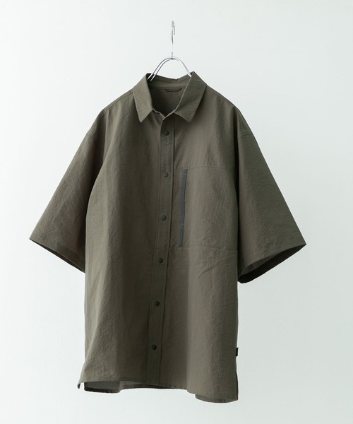 「EKAL」 半袖シャツ LARGE ネイビー メンズ_画像2