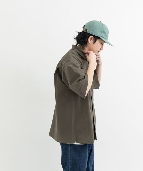 「EKAL」 半袖シャツ LARGE ネイビー メンズ_画像7
