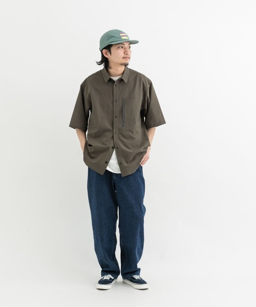 「EKAL」 半袖シャツ LARGE ネイビー メンズ_画像9