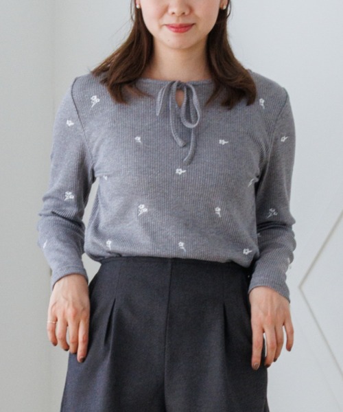 flower tシャツ ブルームリブトップ レディース : ZOZOTOWN Yahoo!店