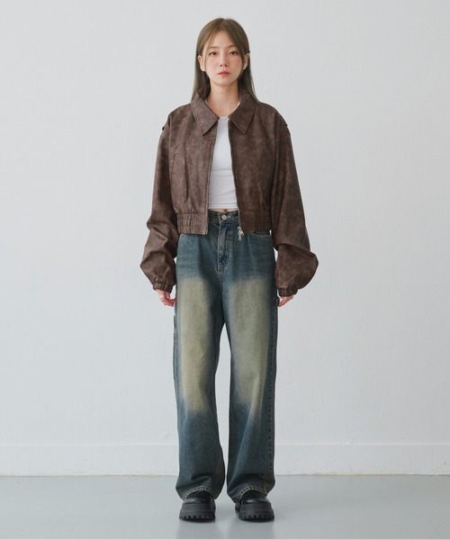 「UNE MANSION」 ブルゾン FREE ブラウン レディース_画像2