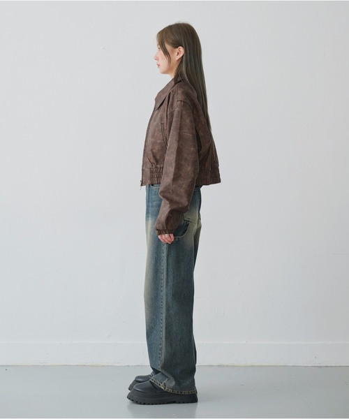 「UNE MANSION」 ブルゾン FREE ブラウン レディース_画像3