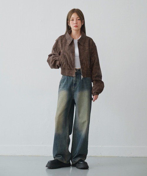 「UNE MANSION」 ブルゾン FREE ブラウン レディース_画像4