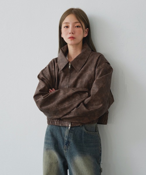「UNE MANSION」 ブルゾン FREE ブラウン レディース_画像8