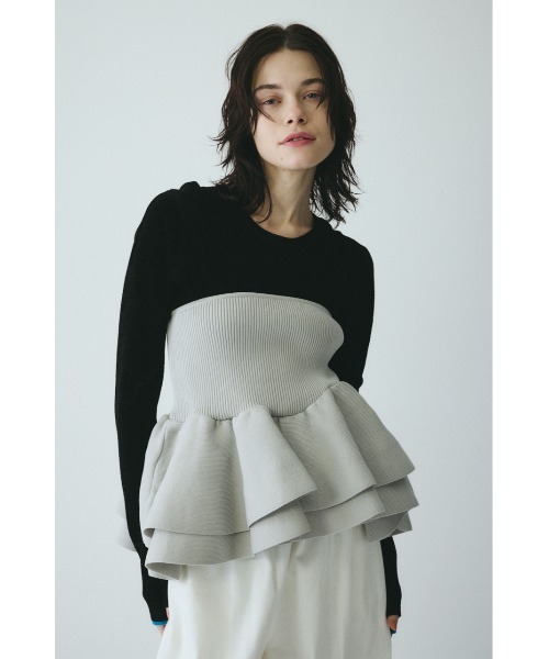 HeRIN.CYE チューブトップ ベアトップ Frill hem bustier フリルヘム