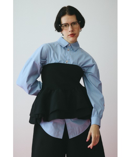 HeRIN.CYE チューブトップ ベアトップ Frill hem bustier フリルヘム