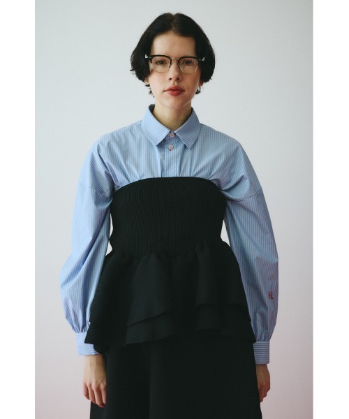 HeRIN.CYE チューブトップ ベアトップ Frill hem bustier フリルヘム