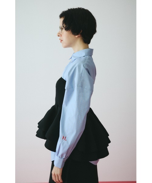 HeRIN.CYE チューブトップ ベアトップ Frill hem bustier フリルヘム