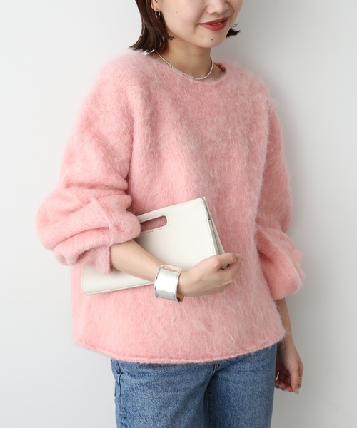 【新品未使用】SLOBE IÉNA ピンク 長袖セーター F SLOBE IENA（スローブイエナ） 長袖ニット FREE ピンク レディース