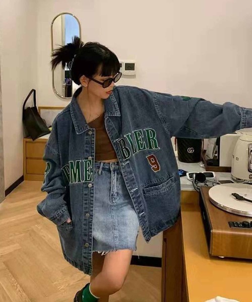 「meJane」 デニムジャケット FREE ブルー レディース_画像4