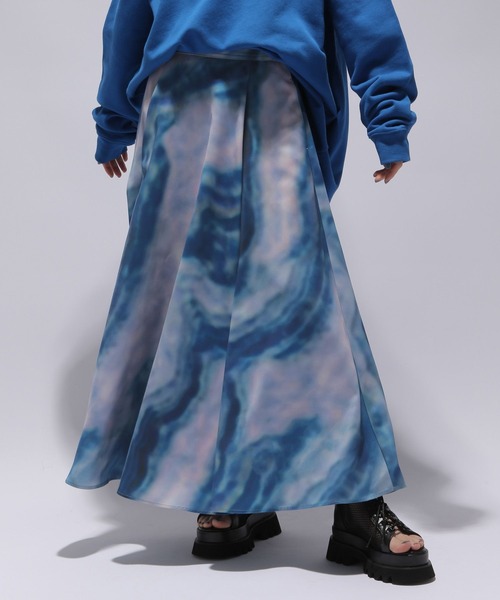 HARE（ハレ） フレアスカート FREE ブルー レディース : ZOZOTOWN