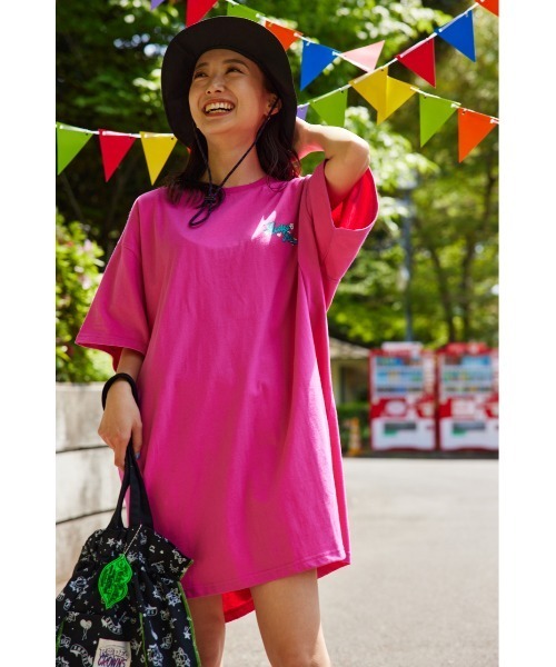 「RODEO CROWNS WIDE BOWL」 半袖ワンピース FREE ピンク レディース_画像3