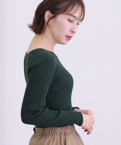 「ElegChic」 「LARU」長袖ニット X-LARGE ブラック レディース_画像7