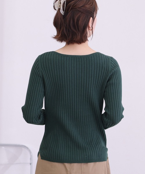 「ElegChic」 「LARU」長袖ニット X-LARGE ブラック レディース_画像8