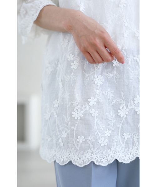 「CAWAII」 長袖ブラウス FREE ホワイト レディース_画像9