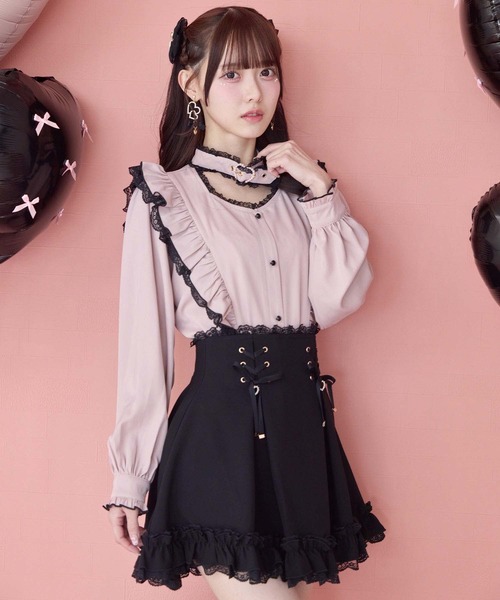 ROJITA（ロジータ） スカート レースアップ裾フリルスカパン