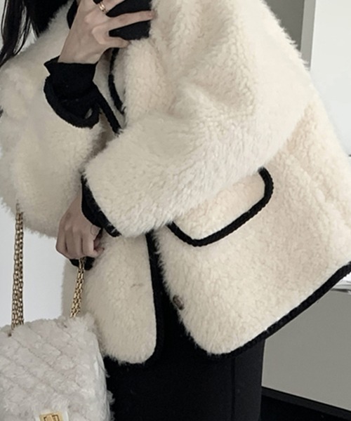 「DAY CLOSET」 ノーカラージャケット ONE SIZE ホワイト レディース_画像8