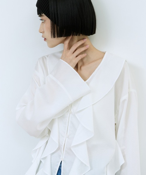 ADAM ET ROPE'（アダムエロペ） ブラウス シャツ 「WEB限定」オーバー