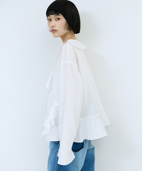 ADAM ET ROPE'（アダムエロペ） ブラウス シャツ 「WEB限定」オーバー