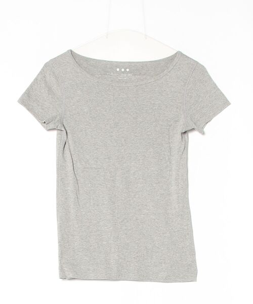 「three dots」 半袖Tシャツ MEDIUM グレー レディース_画像2
