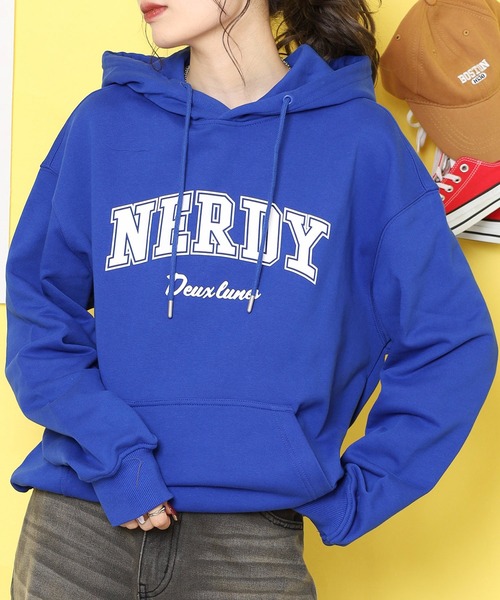 「NERDY」 プルオーバーパーカー M パープル メンズ_画像3
