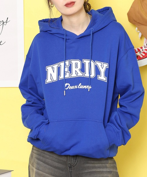 「NERDY」 プルオーバーパーカー M パープル メンズ_画像4