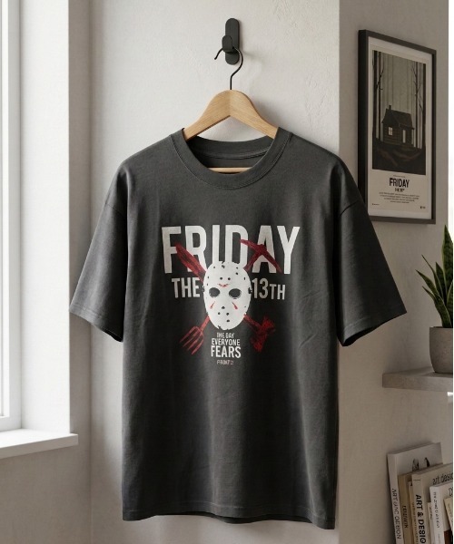 ALWAYS GOOD TIME tシャツ 「FRIDAYTHE13TH/13日の金曜日」USD加工